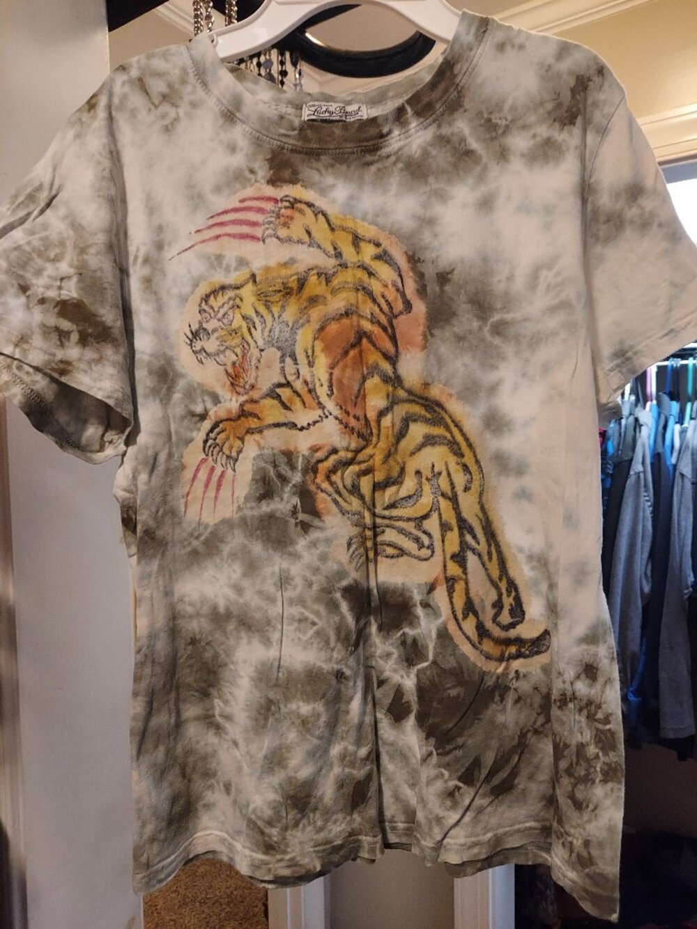 Vintage Lucky Brand Tiger Graphic Tee L